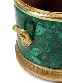 A Pair of Continental Gilt Bronze and Malachite Jardinières