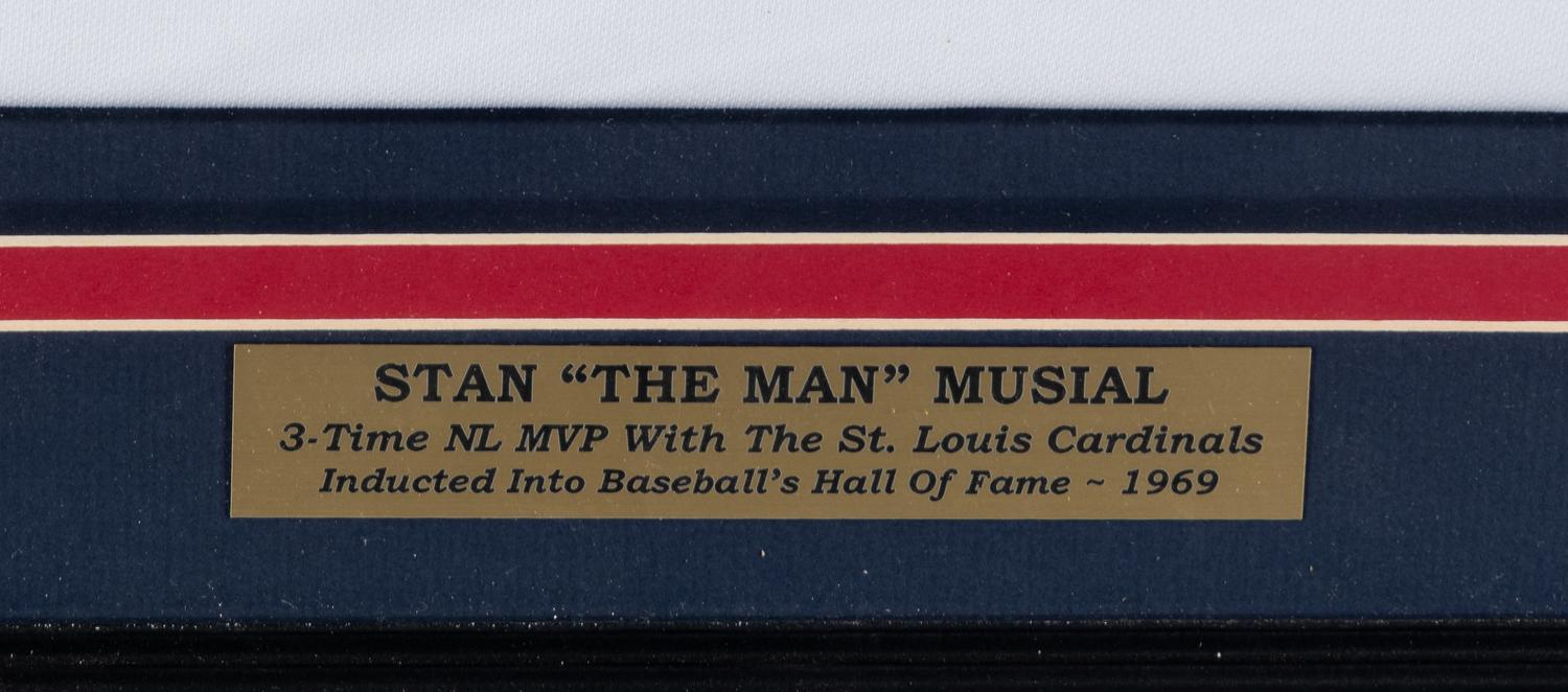 A Stan Musial Signed Autograph St. Louis Cardinals Jersey Display (Stan The Man Hologram)