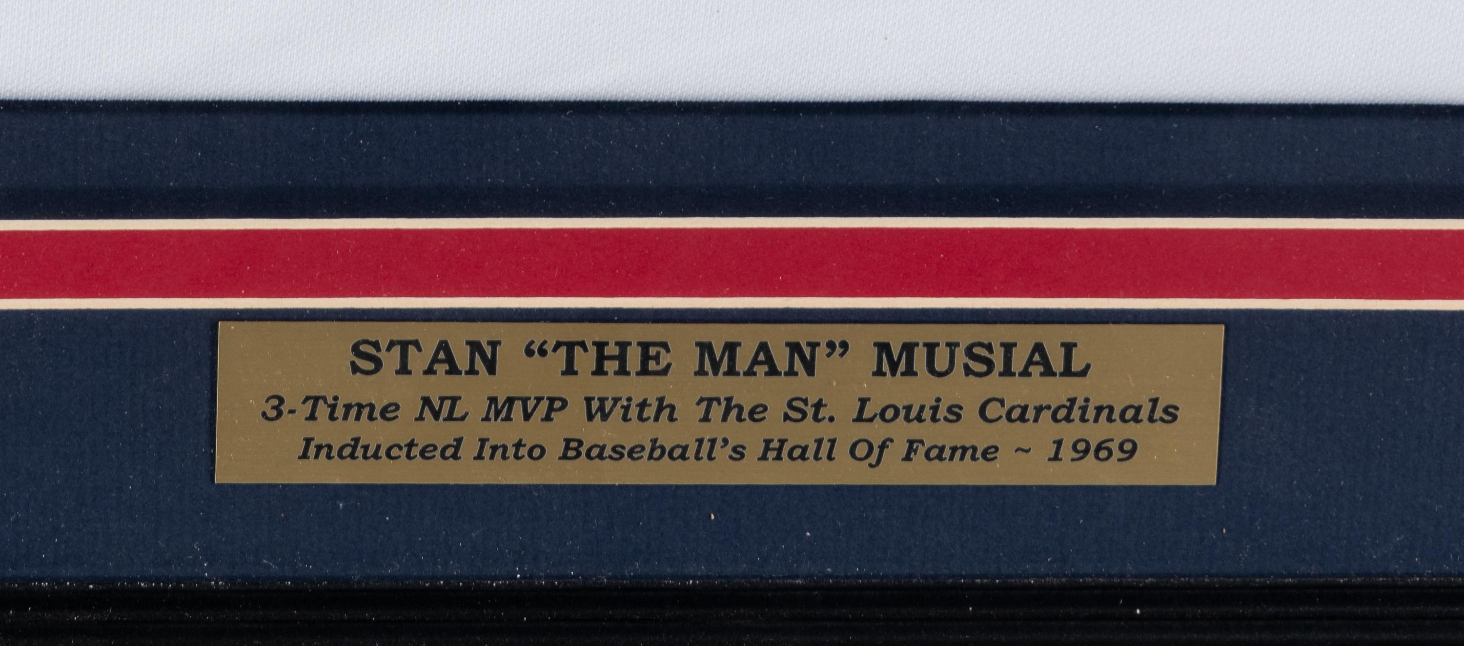A Stan Musial Signed Autograph St. Louis Cardinals Jersey Display (Stan The Man Hologram)