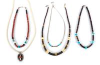 Five Southwestern Necklaces Length of longest 18 inches