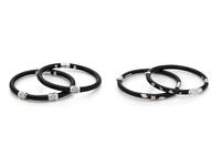 COLLECTION OF ENAMEL AND DIAMOND BANGLE BRACELETS