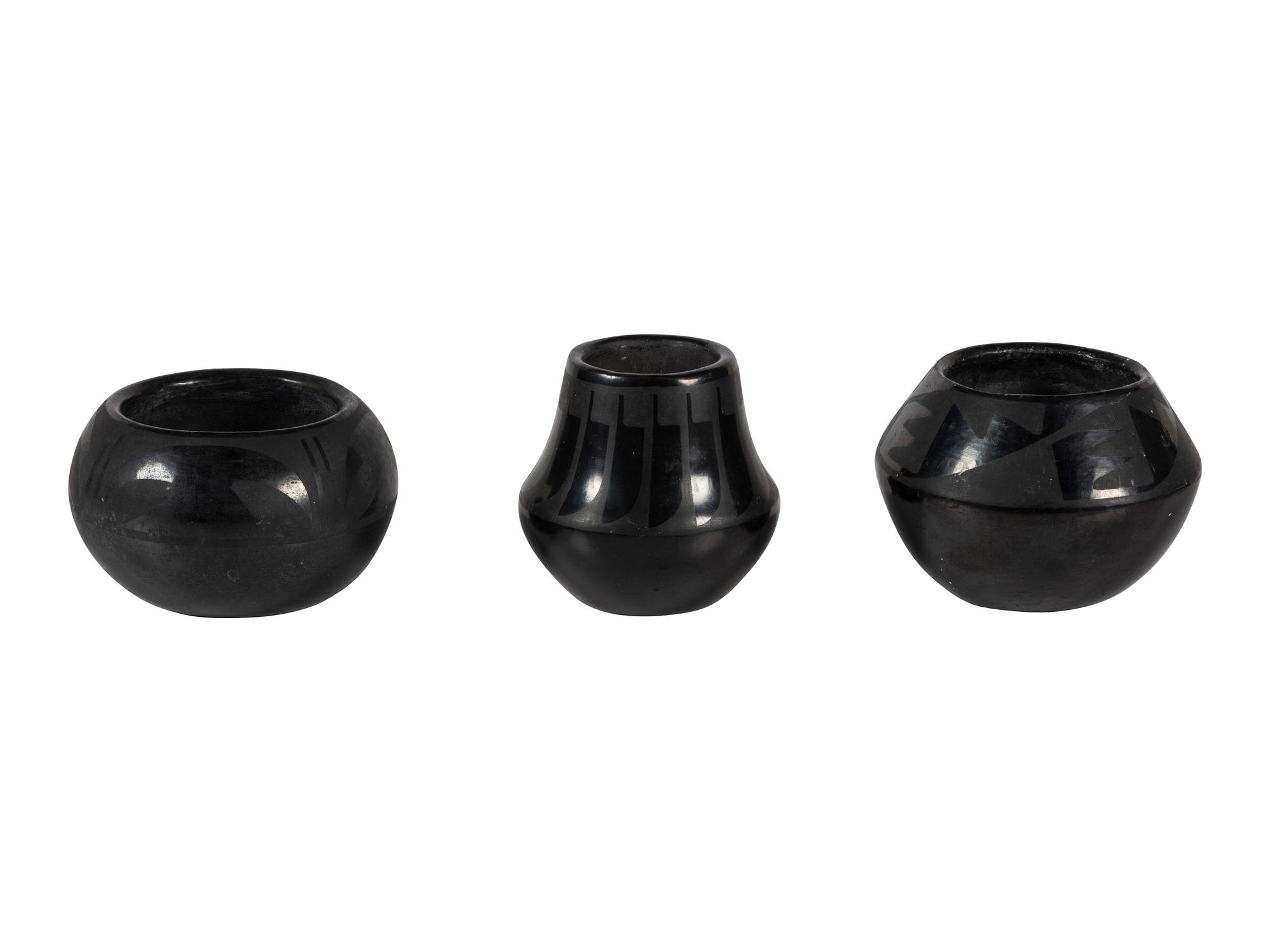 Blackware Pottery Jars