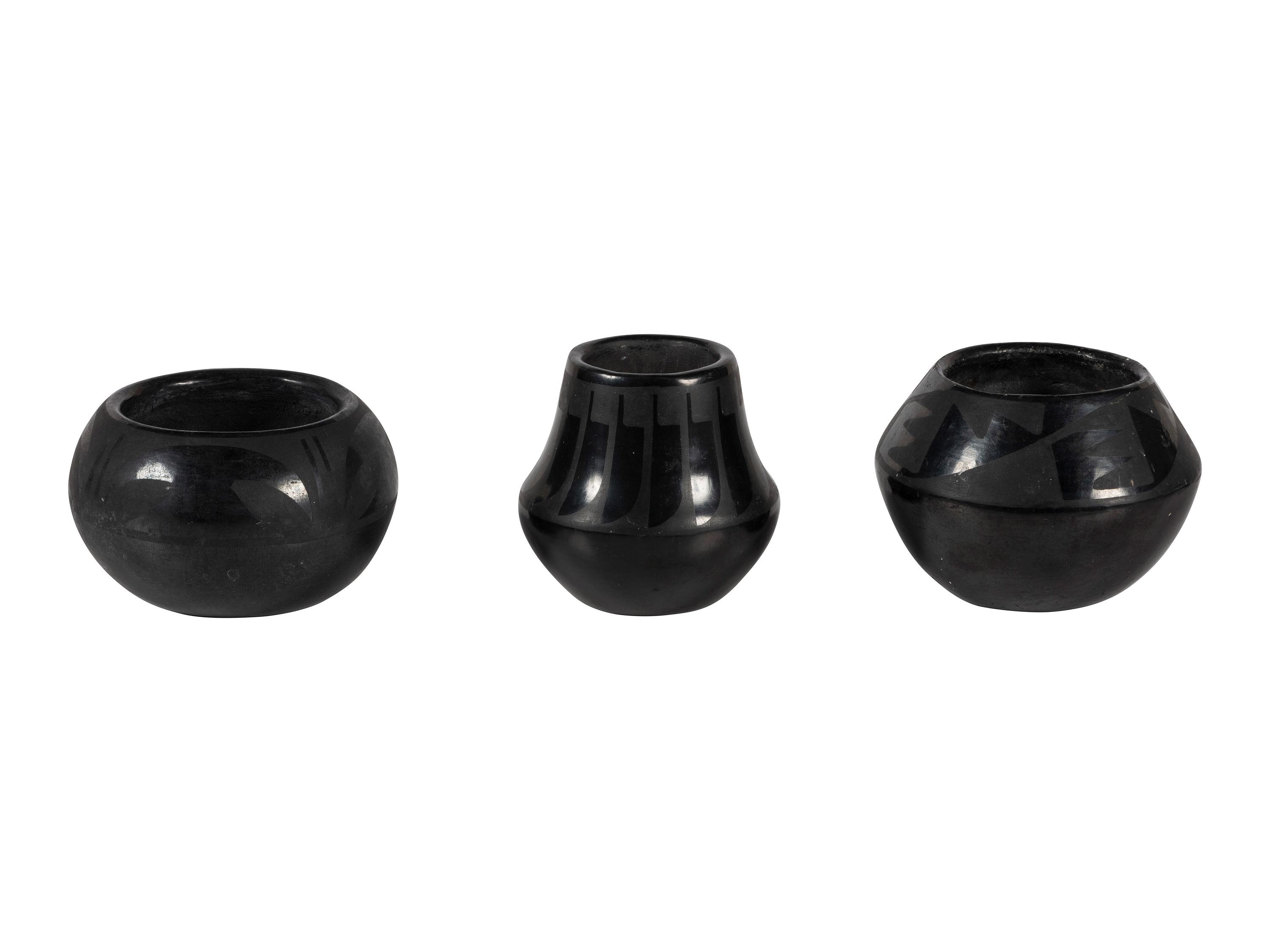 Blackware Pottery Jars