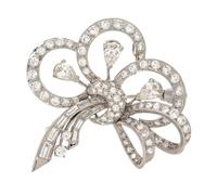 A Platinum and Diamond Pendant/Brooch,