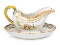 A Royal Copenhagen Fauna Danica Porcelain Sauce Boat