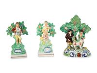 Seven Pieces of Staffordshire Porcelain — 19TH CENTURY