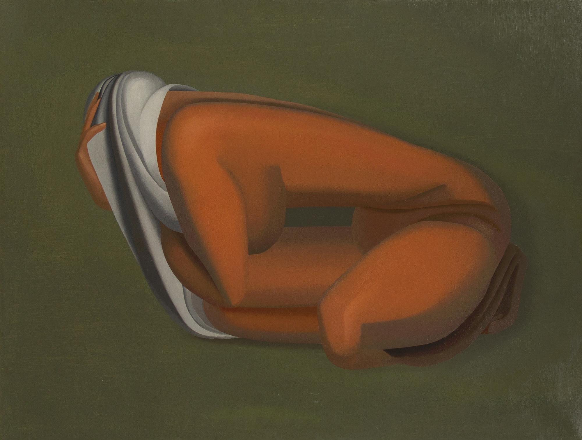 Joseph Mellor Hanson, (American, 1900-1963), Crouching Figure, 1942