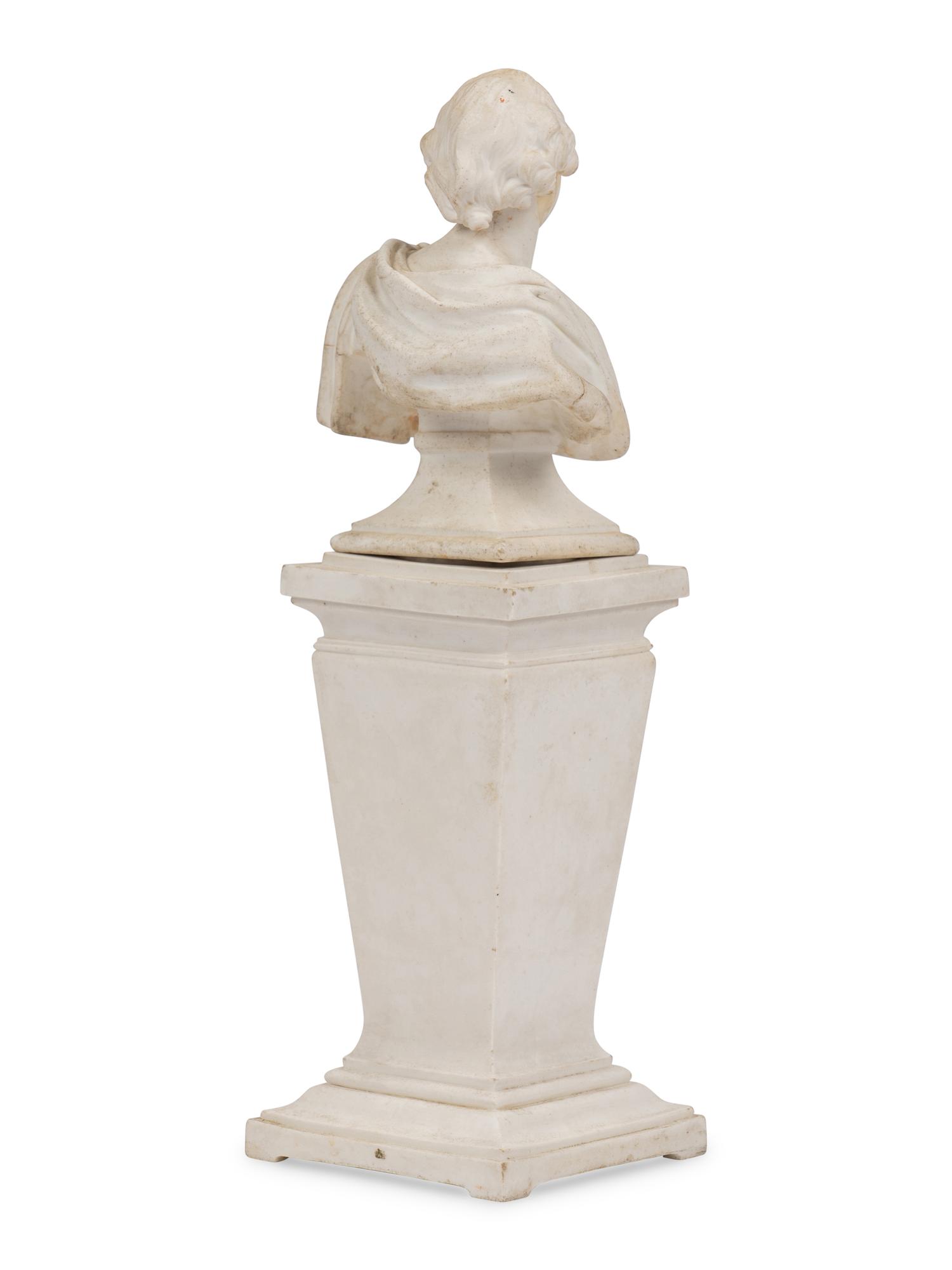 A Sèvres Biscuit Porcelain Bust of Louis XV