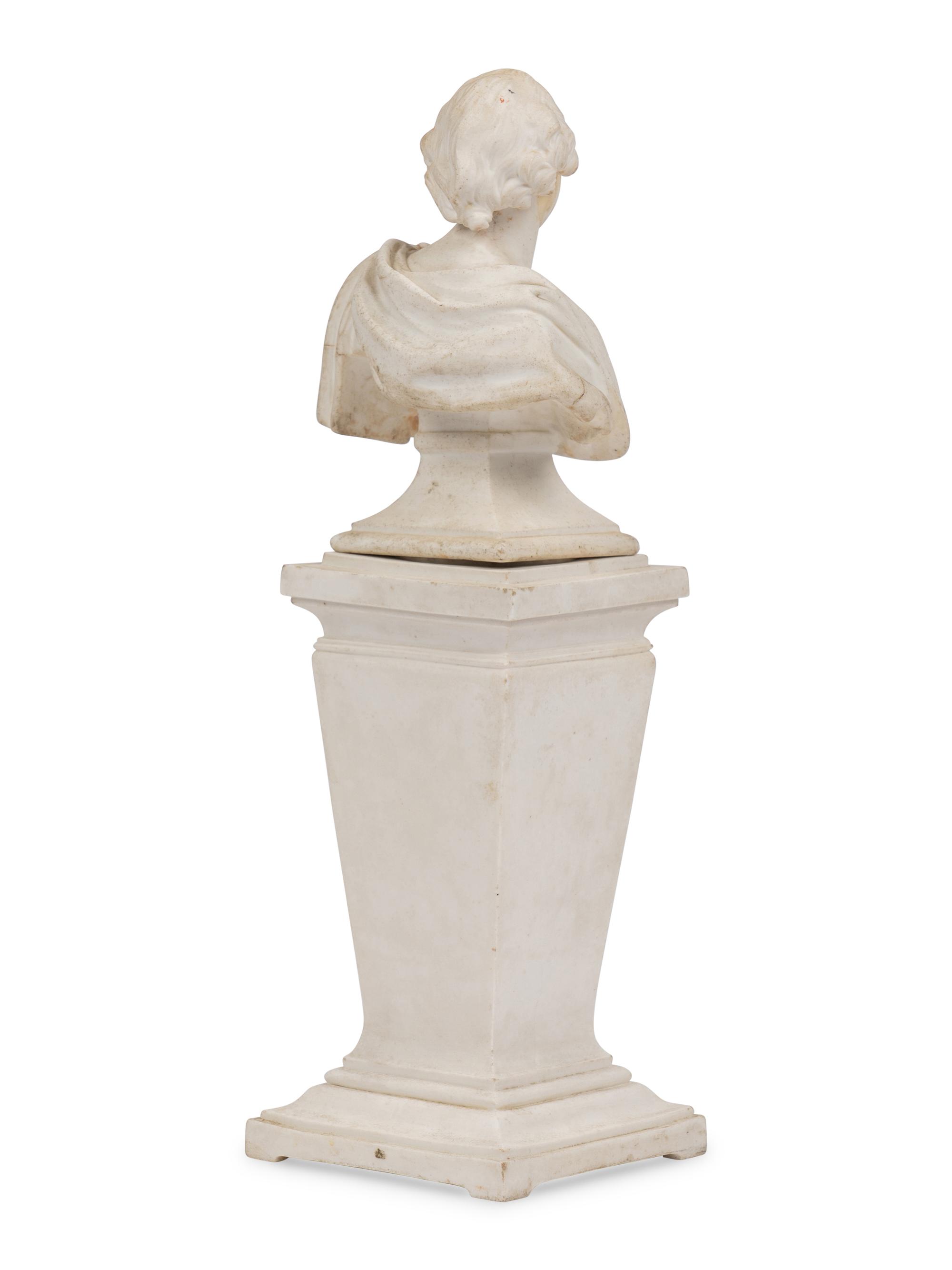 A Sèvres Biscuit Porcelain Bust of Louis XV