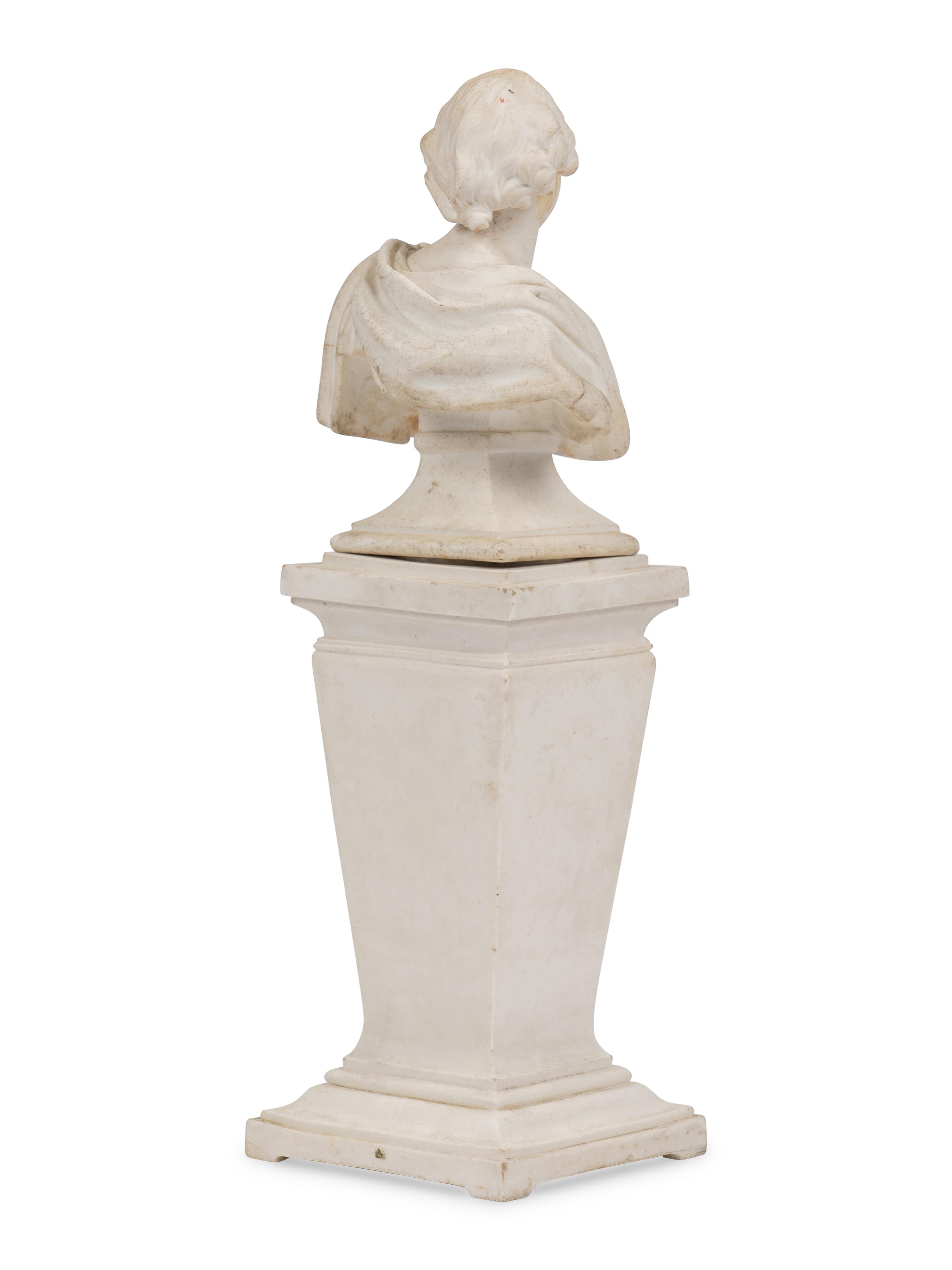 A Sèvres Biscuit Porcelain Bust of Louis XV