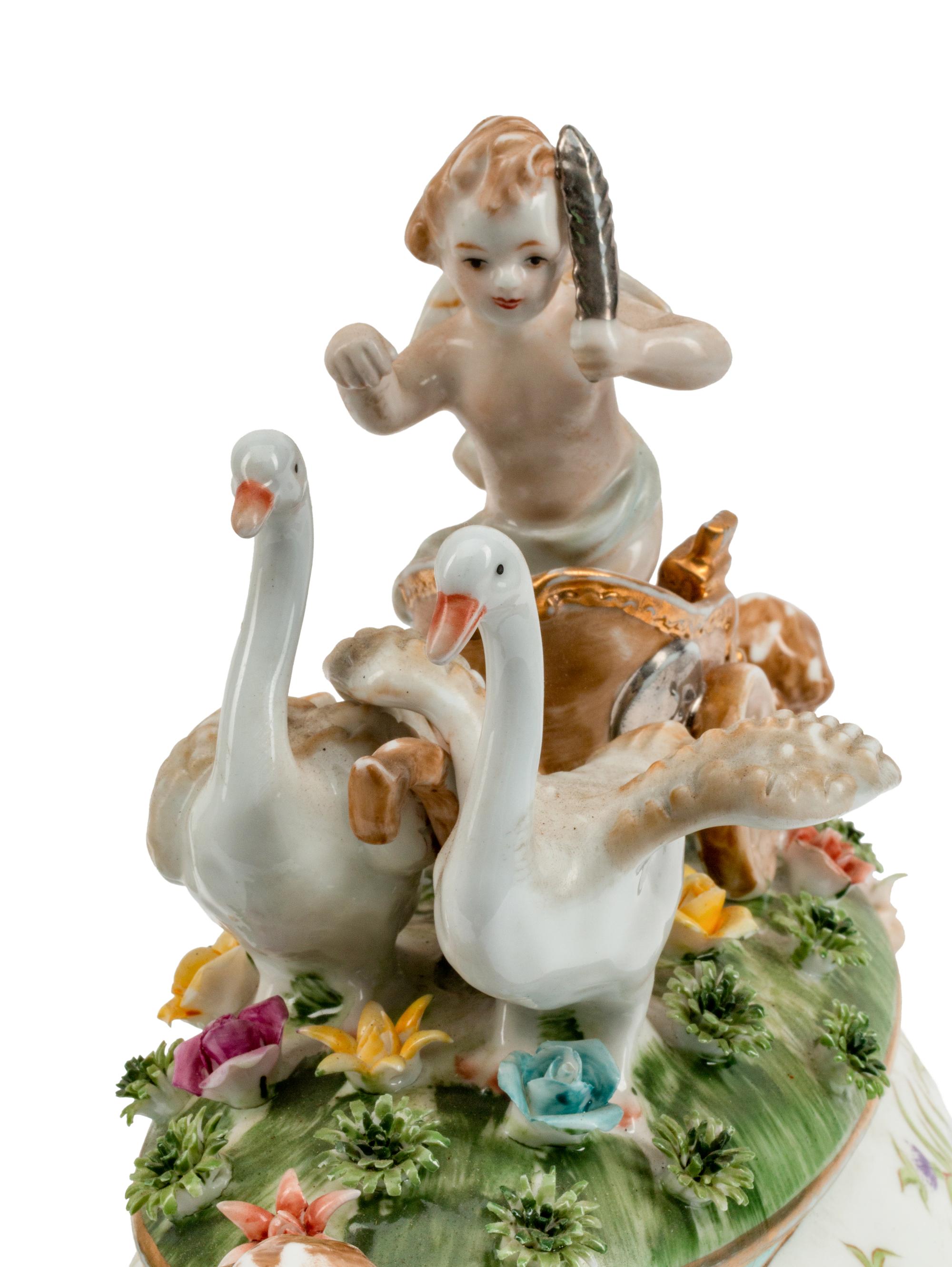 A Pair of Italian Porcelain Sauce Tureens and Covers