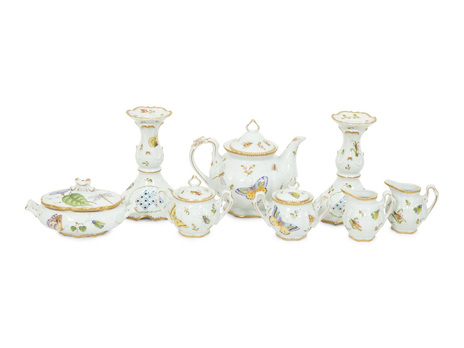 A Group of Anna Weatherley Butterfly Porcelain Articles