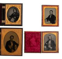 [EARLY PHOTOGRAPHY]. 20 half and quarter plate ambrotype portraits of men and women.