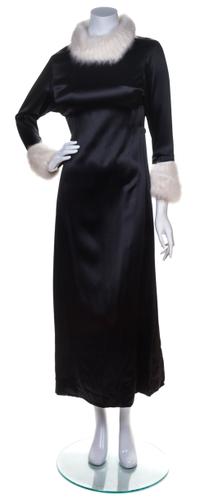 A Galanos Black Silk Evening Gown,