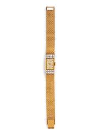 14K YELLOW GOLD AND DIAMOND WRISTWATCH