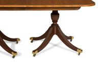 A George III Style Mahogany Double-Pedestal Extension Dining Table