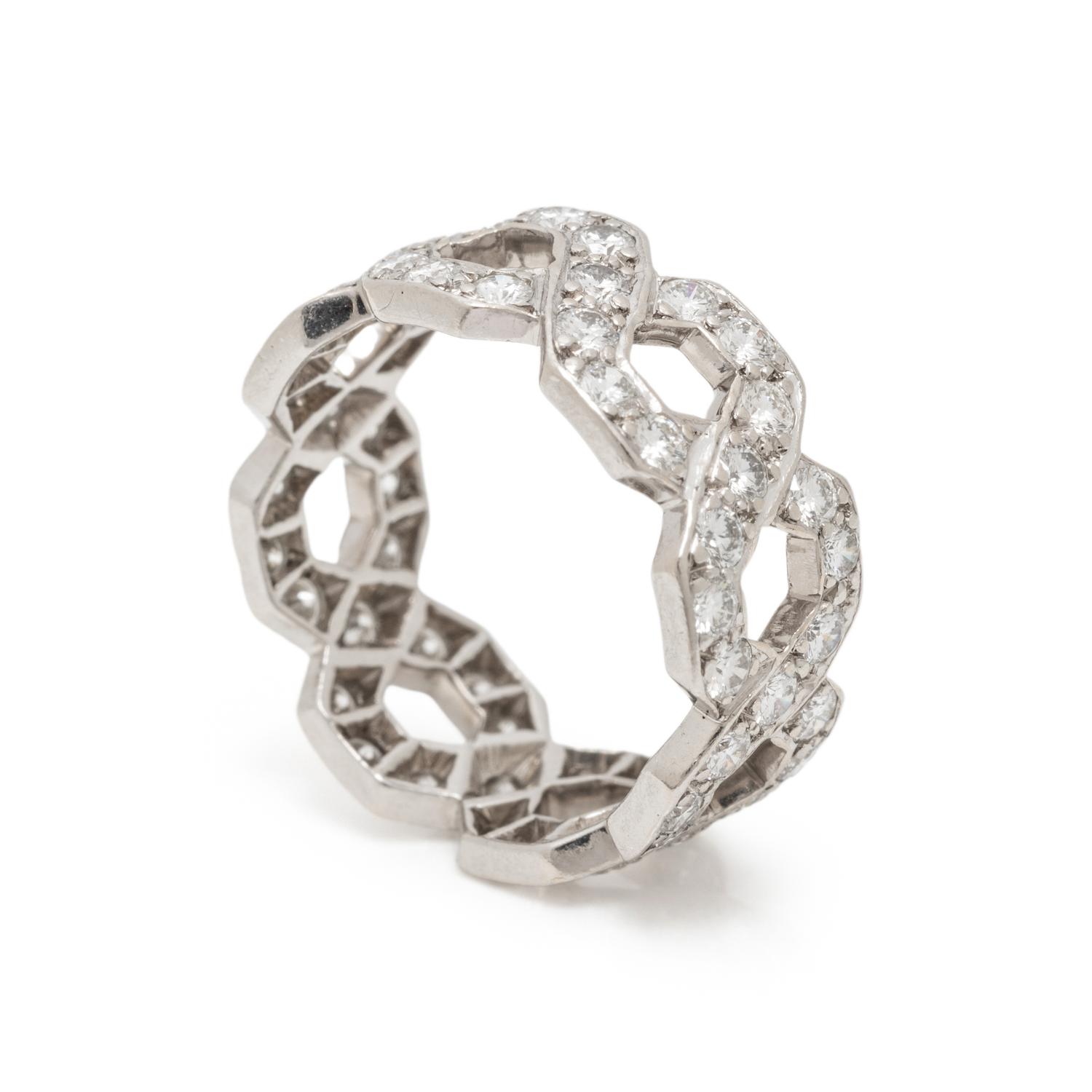 TIFFANY & CO., PLATINUM AND DIAMOND BAND