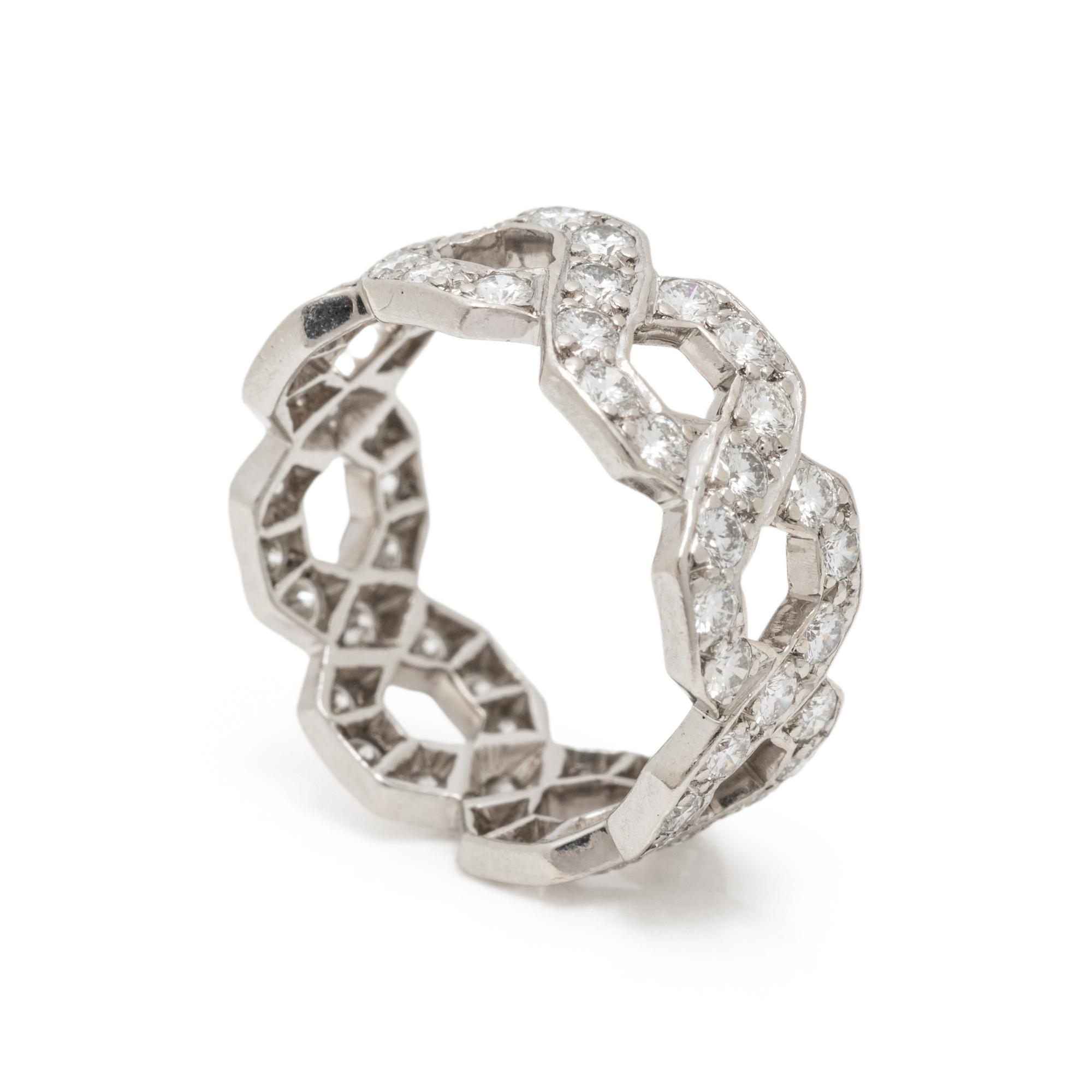TIFFANY & CO., PLATINUM AND DIAMOND BAND