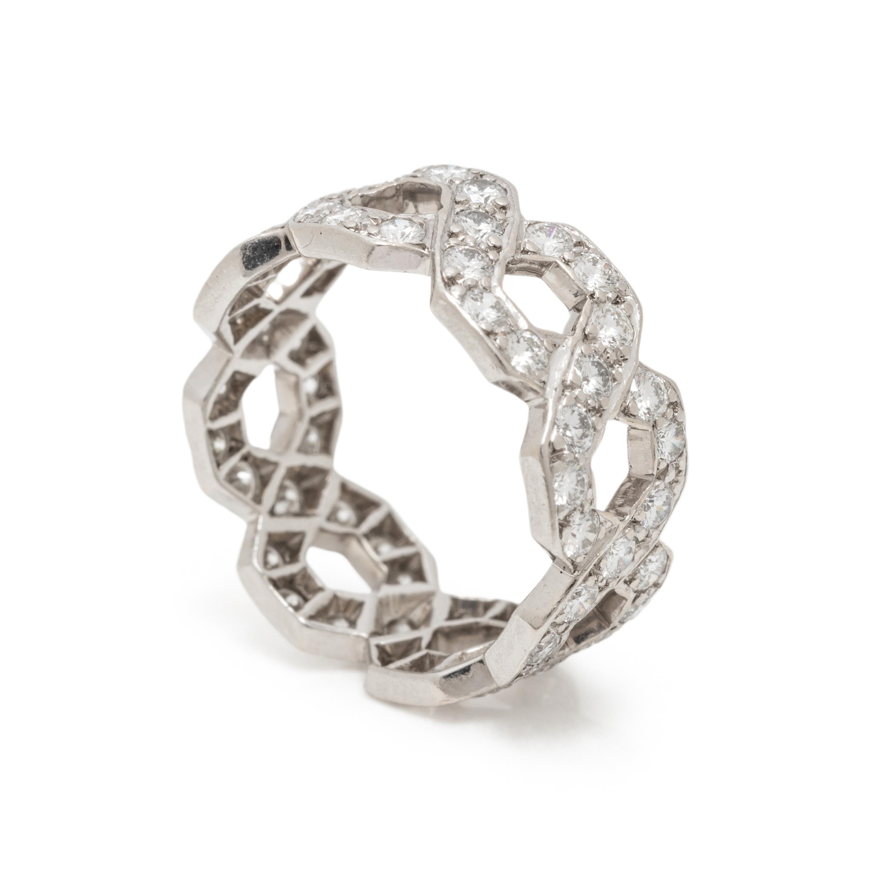 TIFFANY & CO., PLATINUM AND DIAMOND BAND