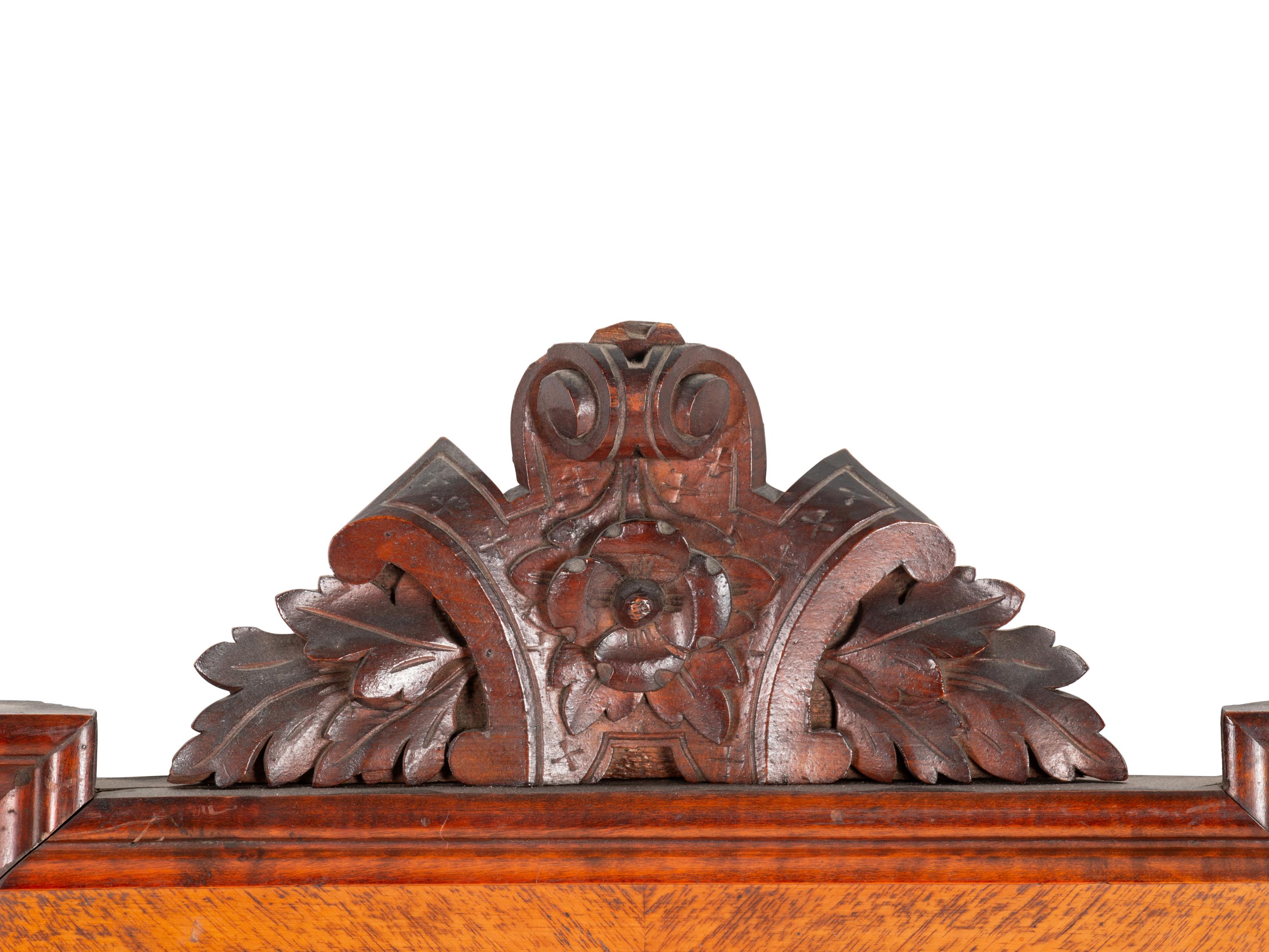 Two Victorian Carved Walnut Mirrors
