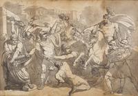 Marcus Furius Camillus liberating Rome from the Gauls & A Compositional study of the same subject , 1807 (a double-sided drawing)