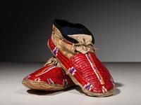 Sioux Quilled Hide Moccasins