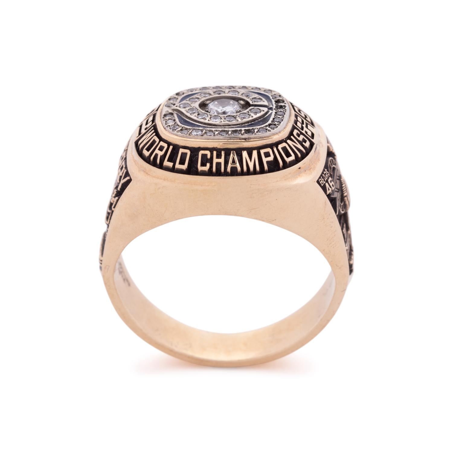 A Rare Jostens 1985 Chicago Bears Super Bowl XX Championship Salesman Sample Ring Crafted to William "The Refrigerator" Perry's Size With Original Presentation Box