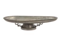 A Chinese Export Pewter Fish-Form Dish and Cover