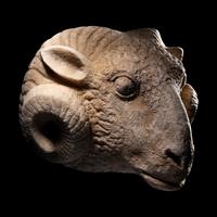 A Roman Marble Head of a Ram