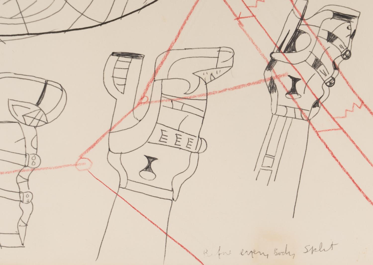 Before Every Body Split (Study for Hello Gypsie Toe Good Bye Sly ), c. 1977