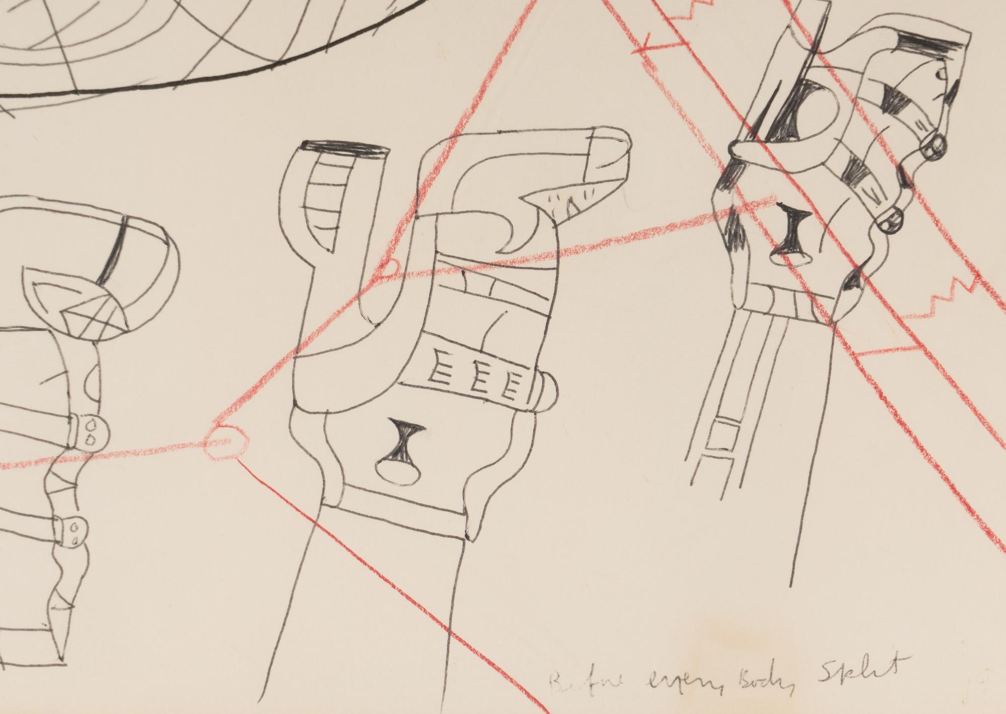 Before Every Body Split (Study for Hello Gypsie Toe Good Bye Sly ), c. 1977