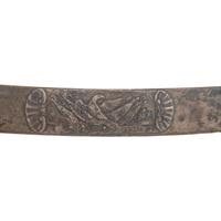 Philadelphia Style Silver Hilted Officer's Saber with Eagle Head Quillon S-Guard and Silver Washed Copper Scabbard