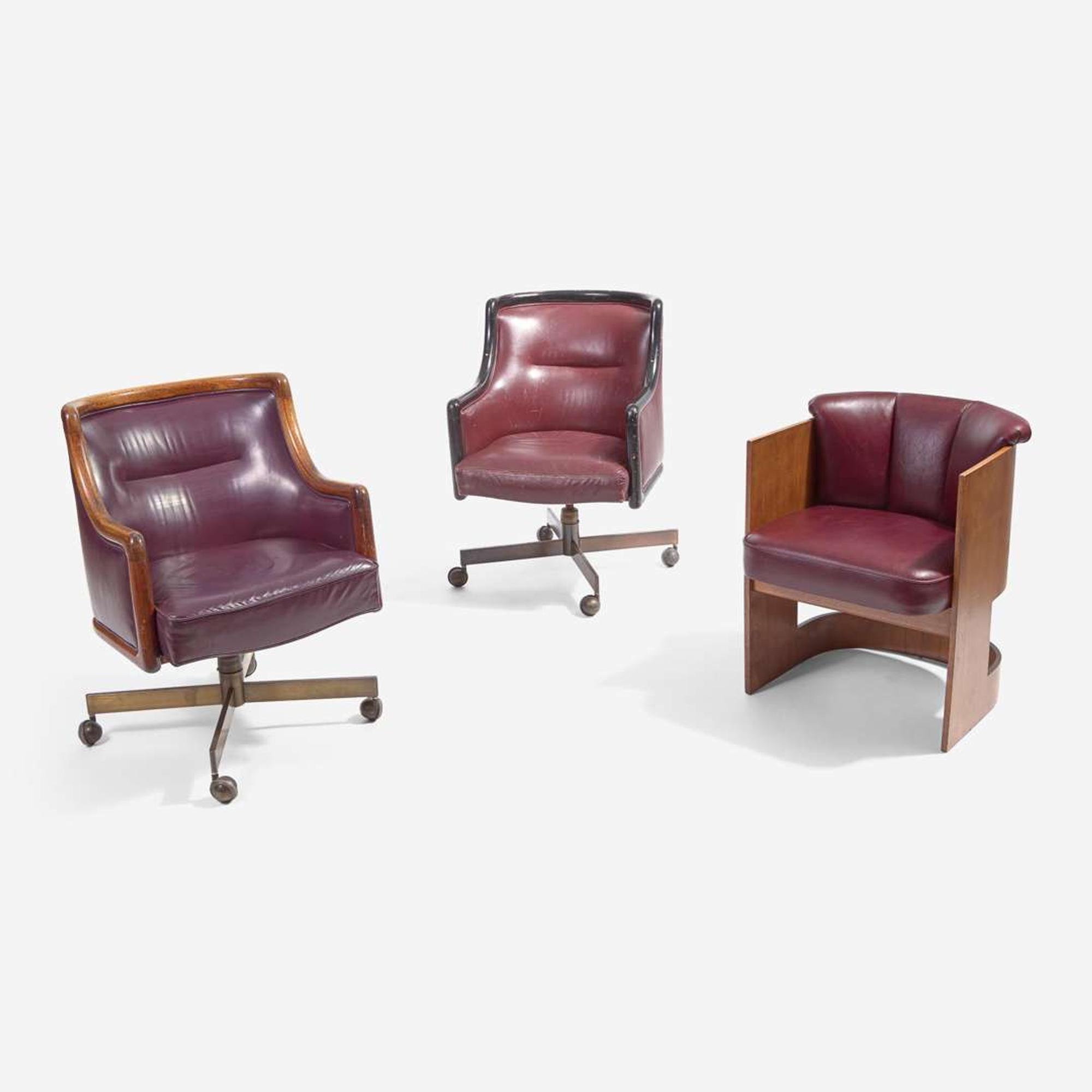 Vladimir Kagan (American, 1927-2016) Two Matrix Executive Chairs, circa 1967, and a Cycle II Chair, Vladimir Kagan Designs, Inc., USA, circa 1965