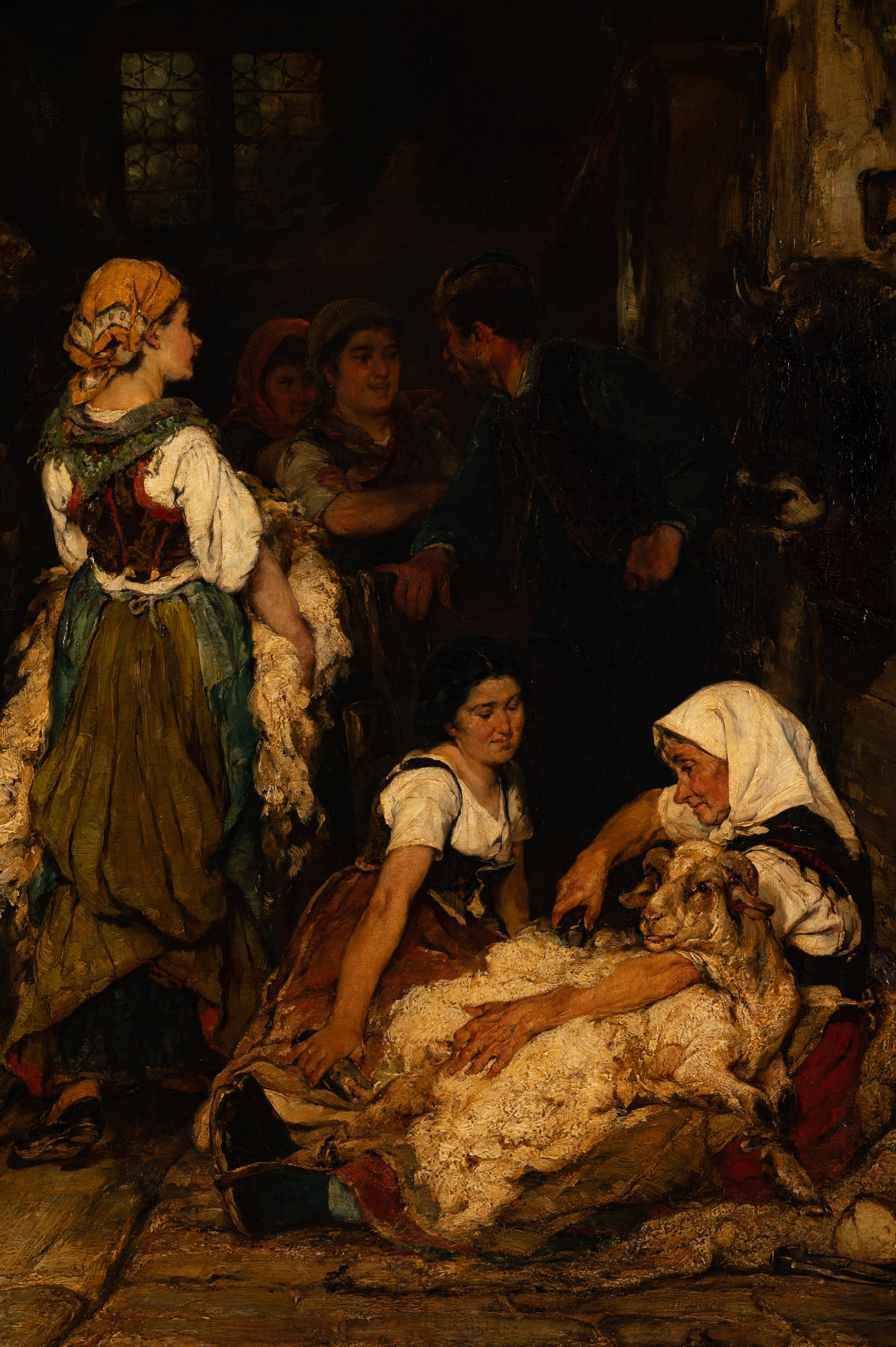 Sheep Shearers in the Bavarian Alps , c. 1876