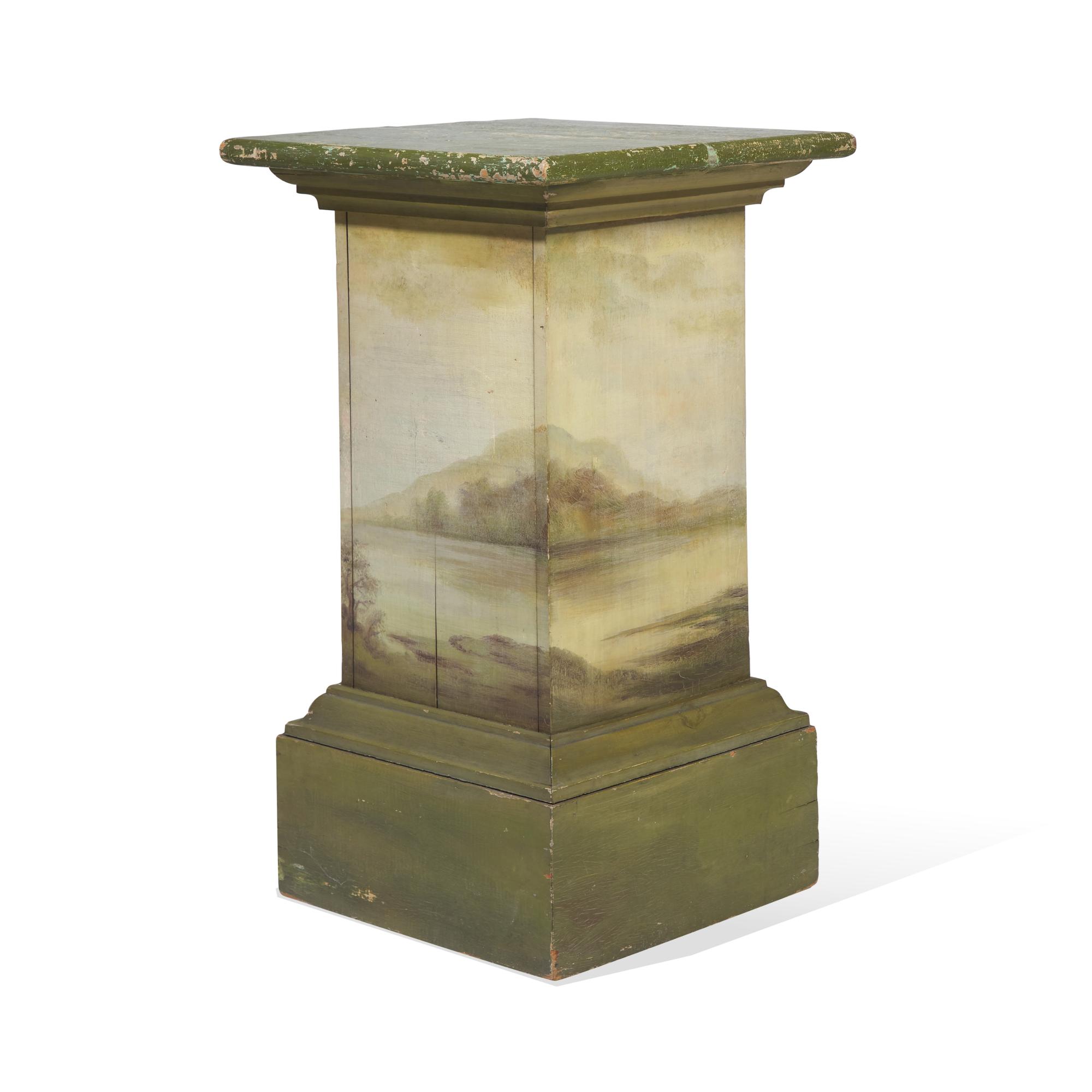 A Paint-Decorated Pedestal