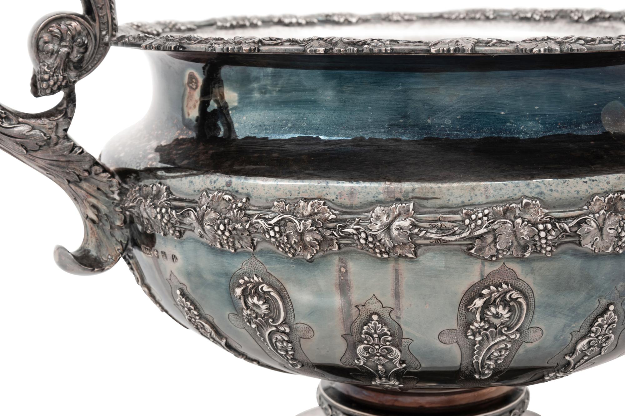 A Scottish Victorian Silver Punch Bowl