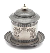 An English Silverplate Biscuit Jar — WALKER HALL, 20TH CENTURY