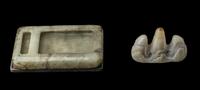Two Chinese Jade and Agate Scholar's Objects