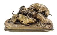 After Pierre-Jules Mene, (French, 1810-1979), Chasse au lapin