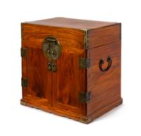 A Chinese Huanghuali Seal Chest, Guanpixiang Height 14 3/4 x width 14 x depth 10 3/4 inches. — 18TH CENTURY