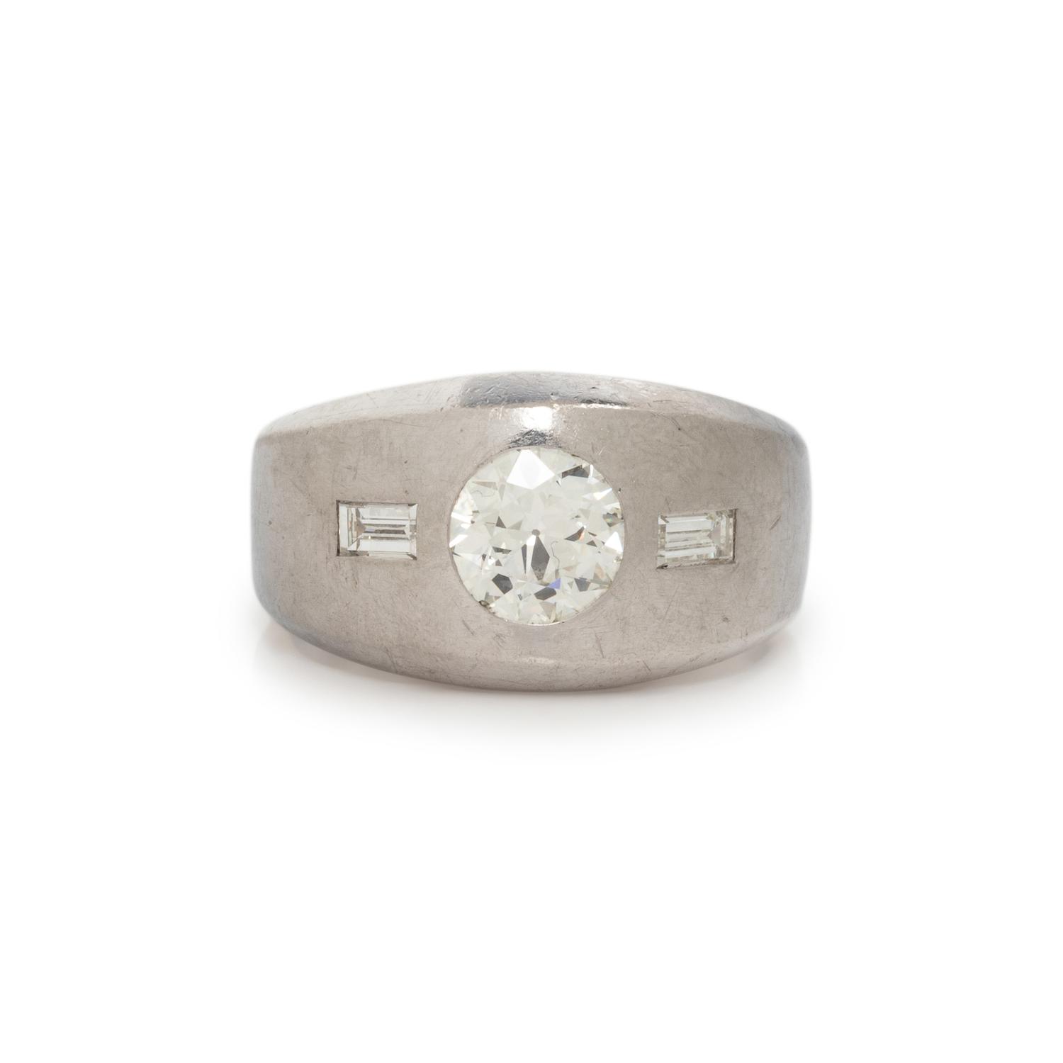 PLATINUM AND DIAMOND RING