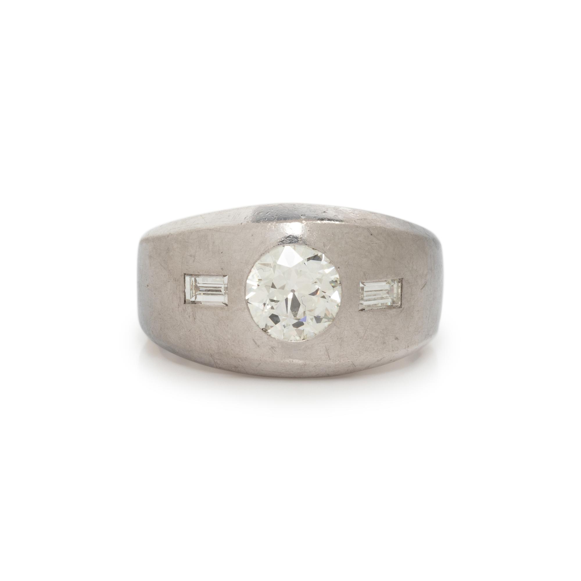 PLATINUM AND DIAMOND RING