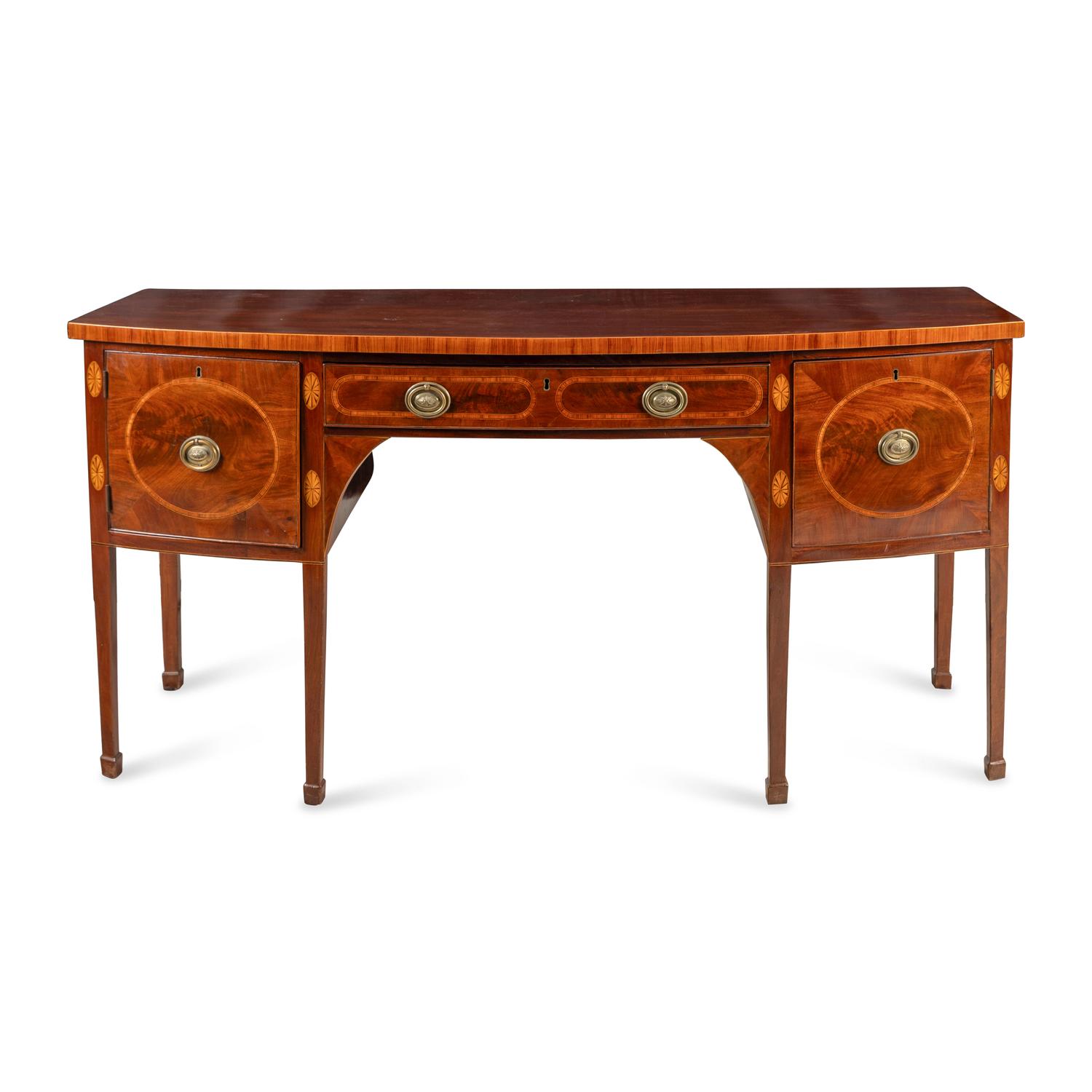 A George III Mahogany and Marquetry Sideboard