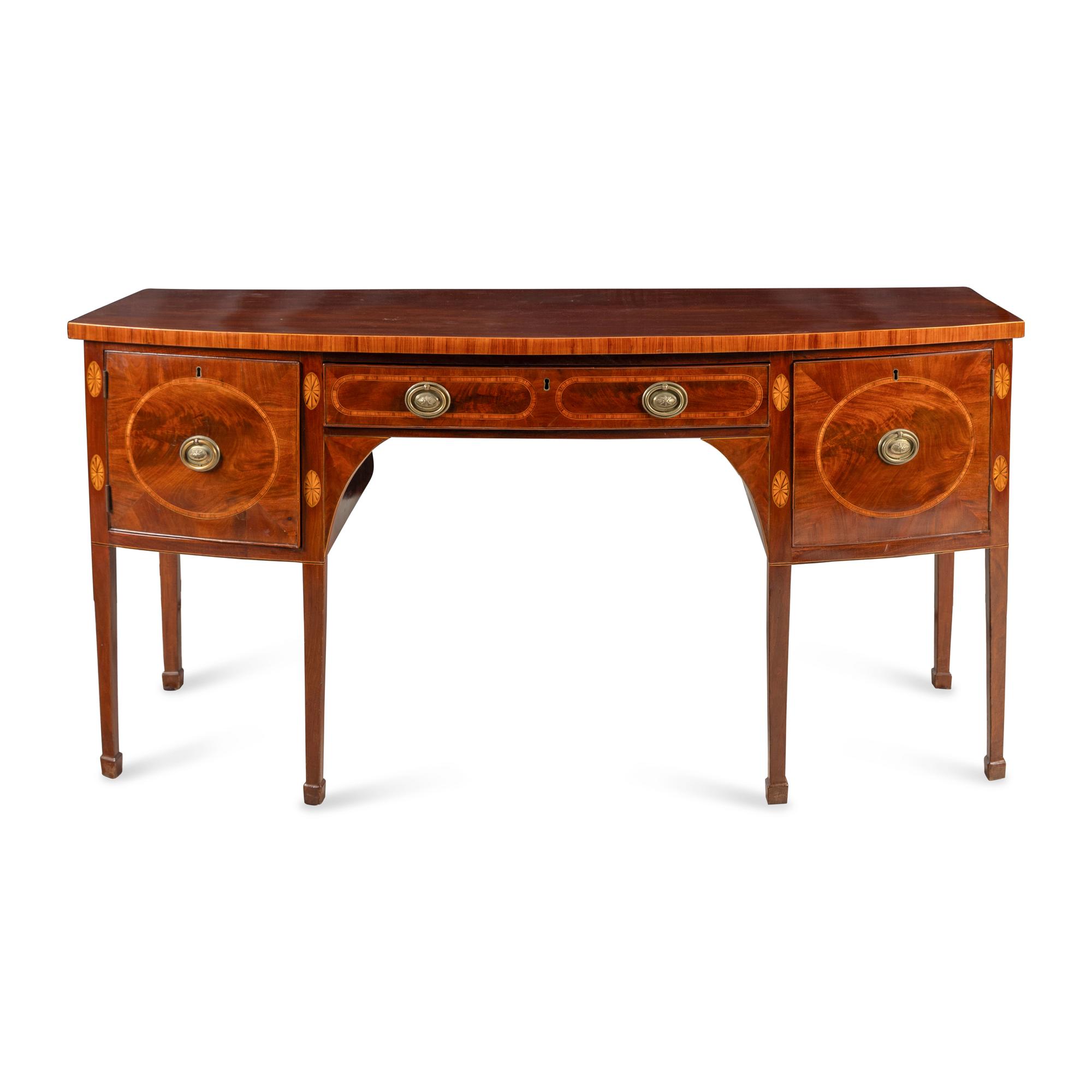 A George III Mahogany and Marquetry Sideboard
