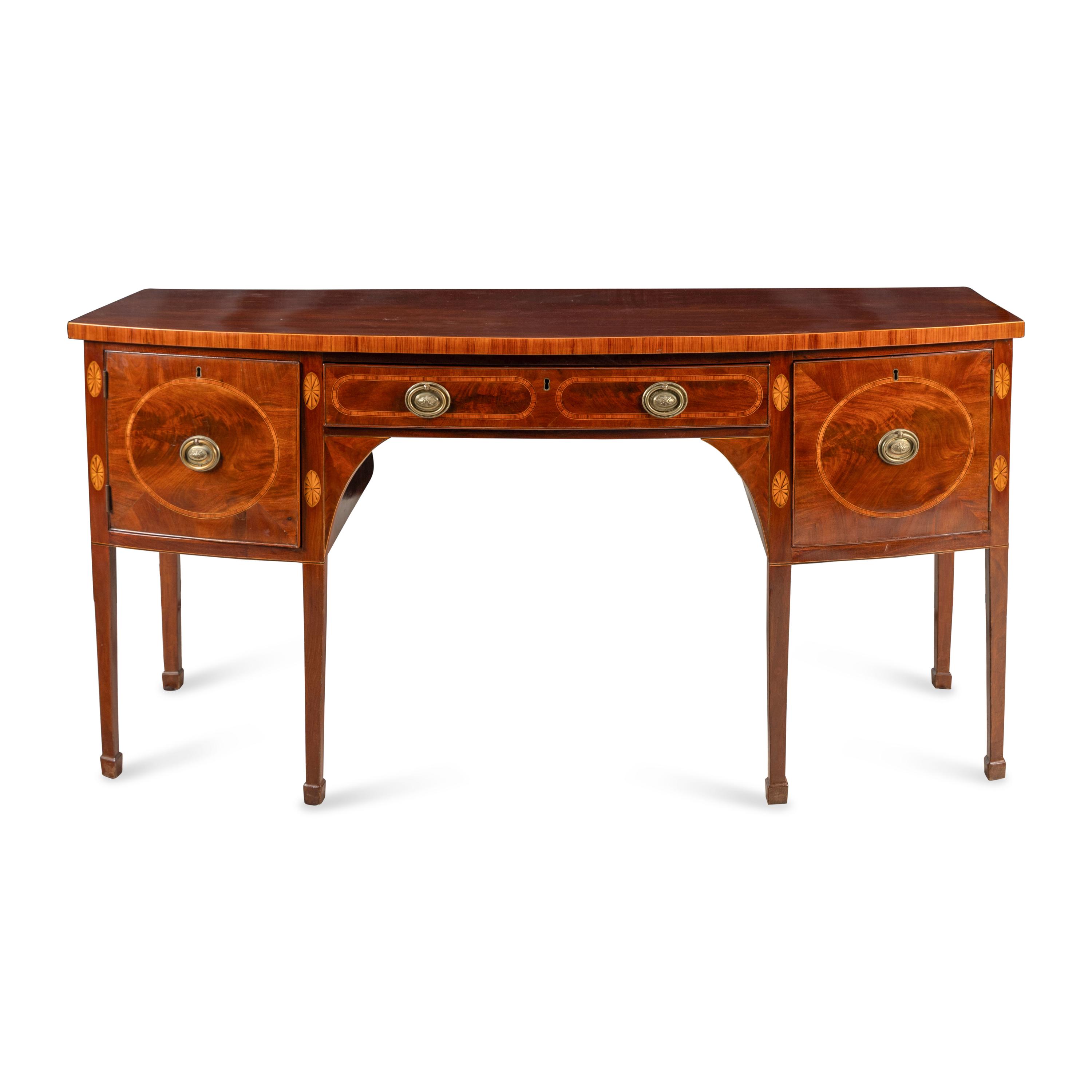A George III Mahogany and Marquetry Sideboard