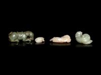 Four Chinese Jade Carvings of Animals