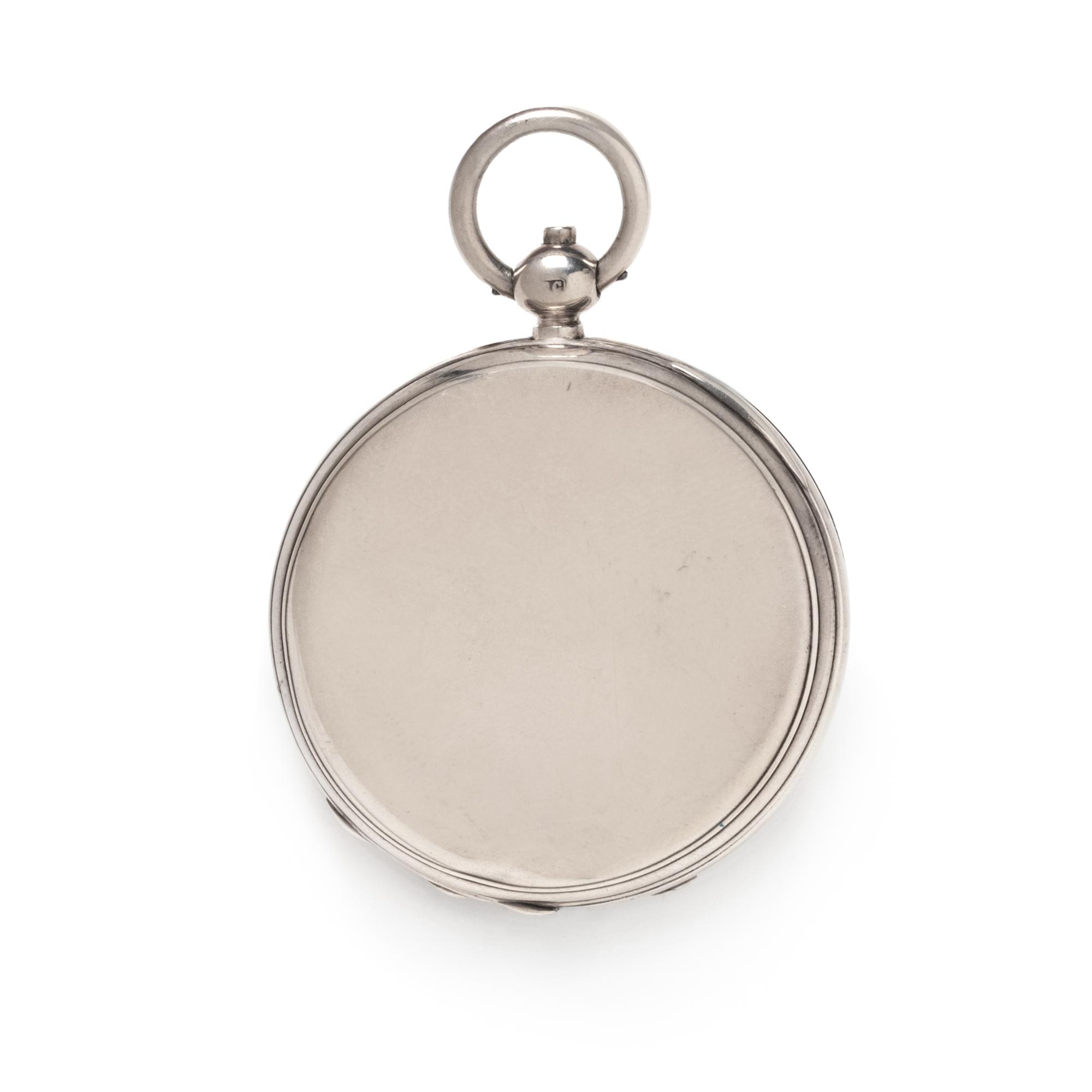 BRITISH, STERLING SILVER DEMI-HUNTER POCKET WATCH