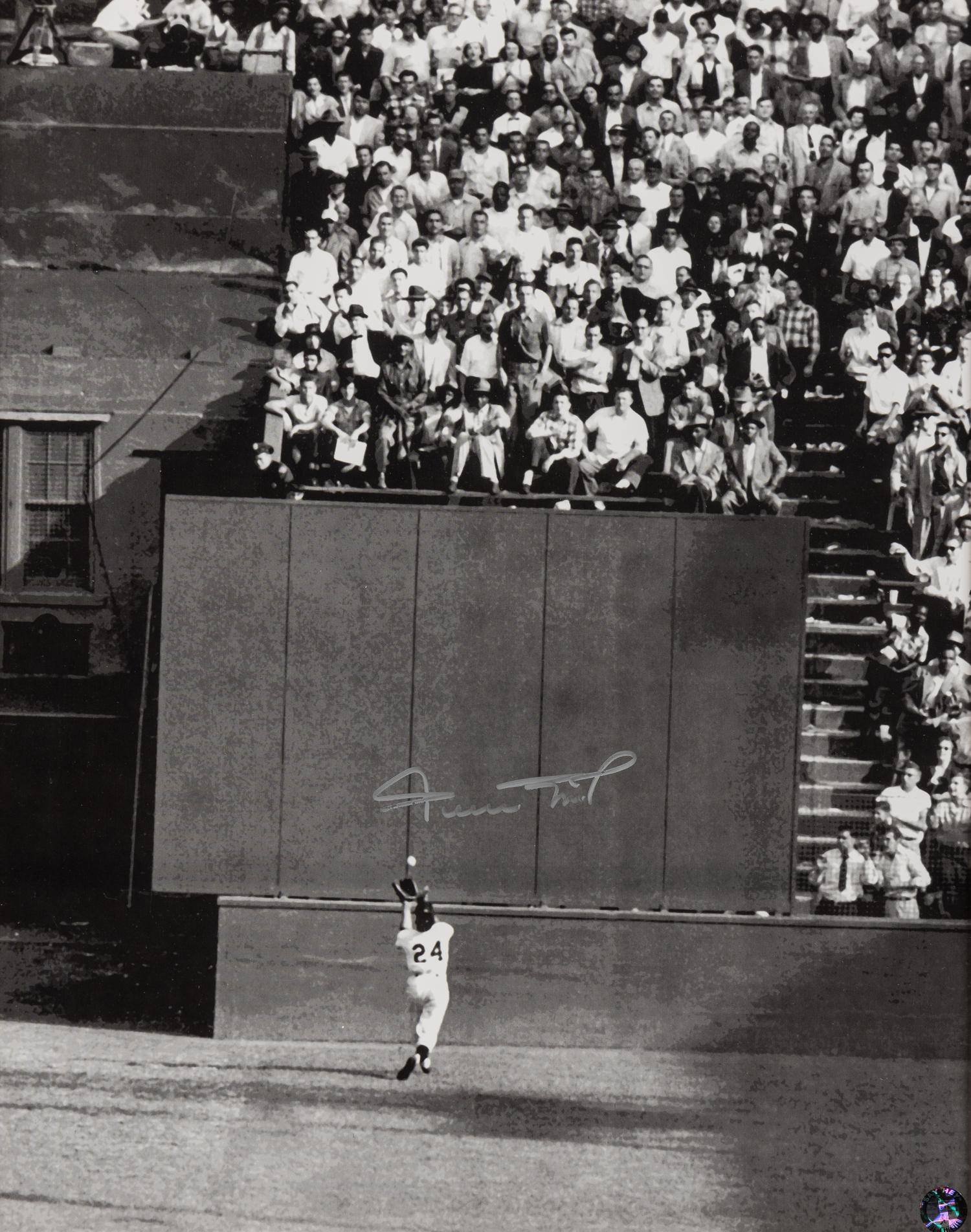 A Group of Willie Mays 1954 World Series "The Catch" Signed Autograph Displays (Beckett Authentication Services Letter),