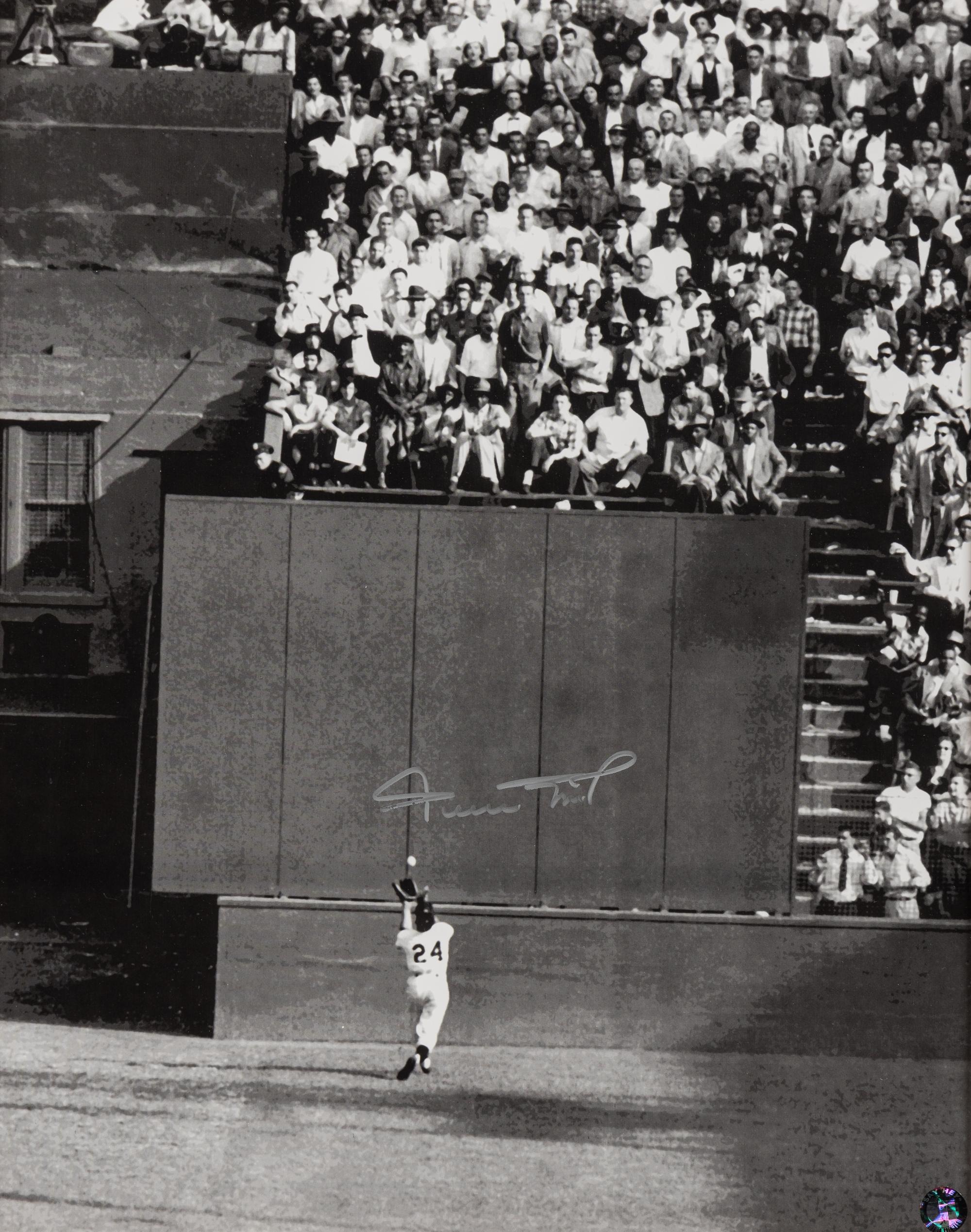 A Group of Willie Mays 1954 World Series "The Catch" Signed Autograph Displays (Beckett Authentication Services Letter),