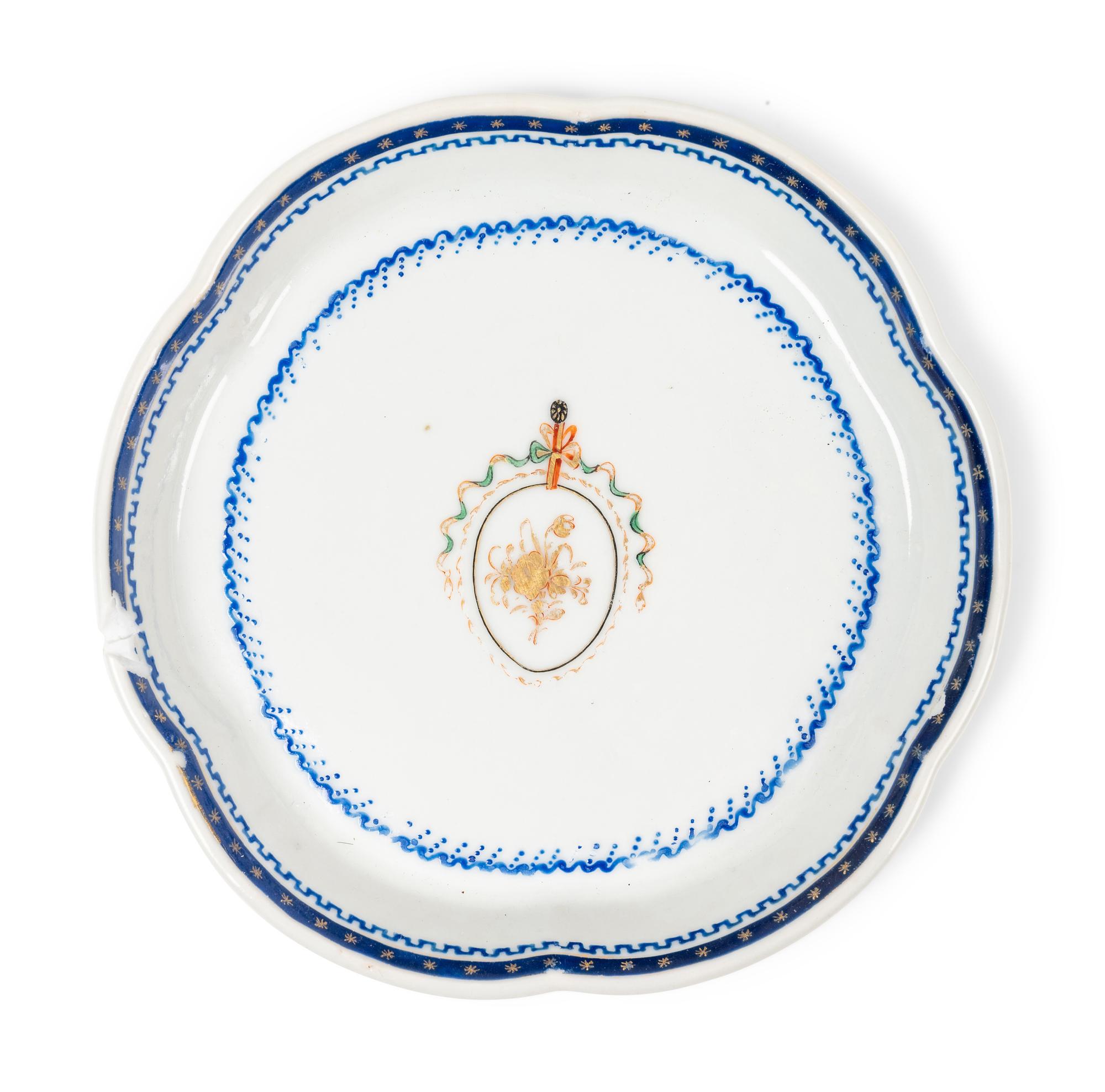 Eight Chinese Export Porcelain Tea Wares